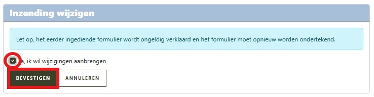 Intrekken bevestigen
